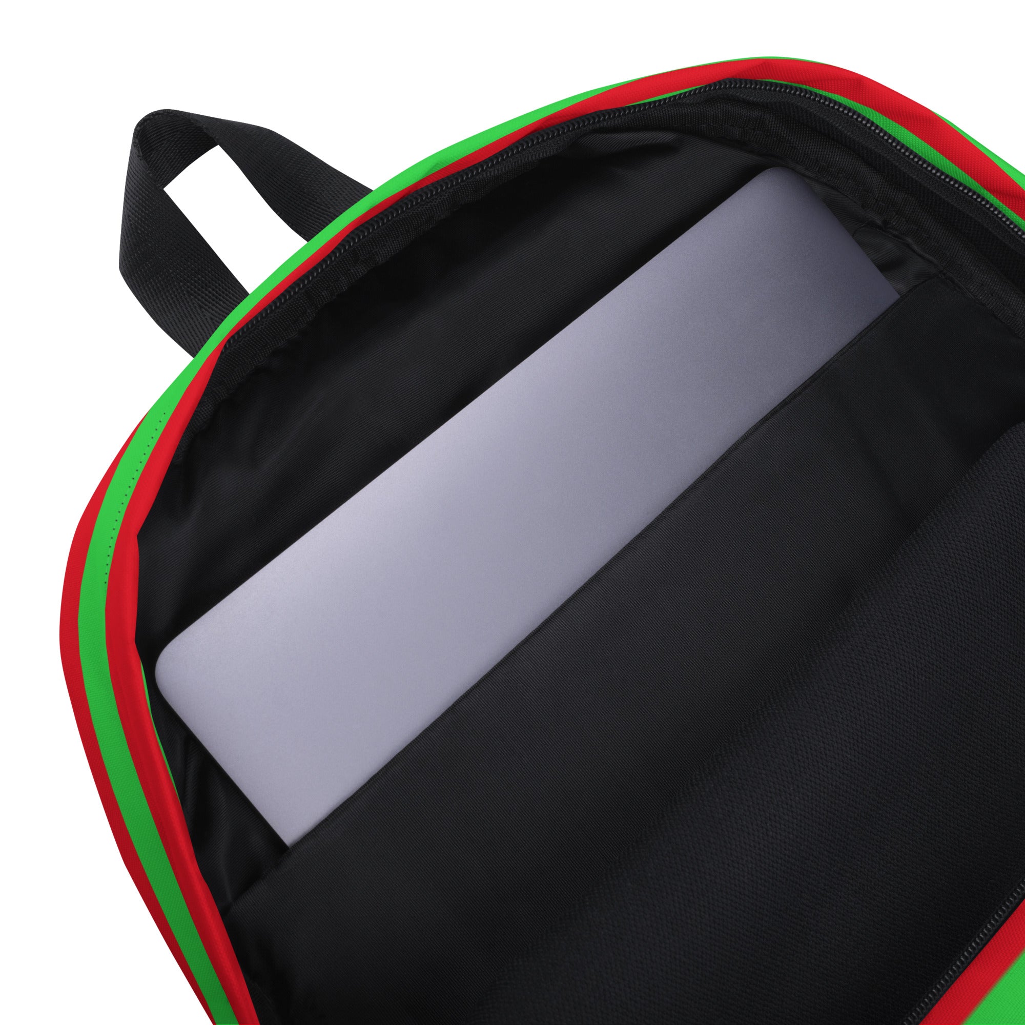 Kids Striped Red & Green Christmas Backpack - Water-Resistant School Bag With Adjustable Padded Straps & Breathable Mesh Back