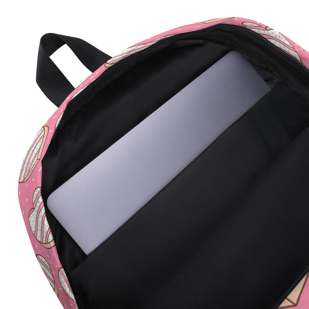 Girls Pink Heart Cookies Backpack - Water-Resistant School Bag With Adjustable Padded Straps & Breathable Mesh Back