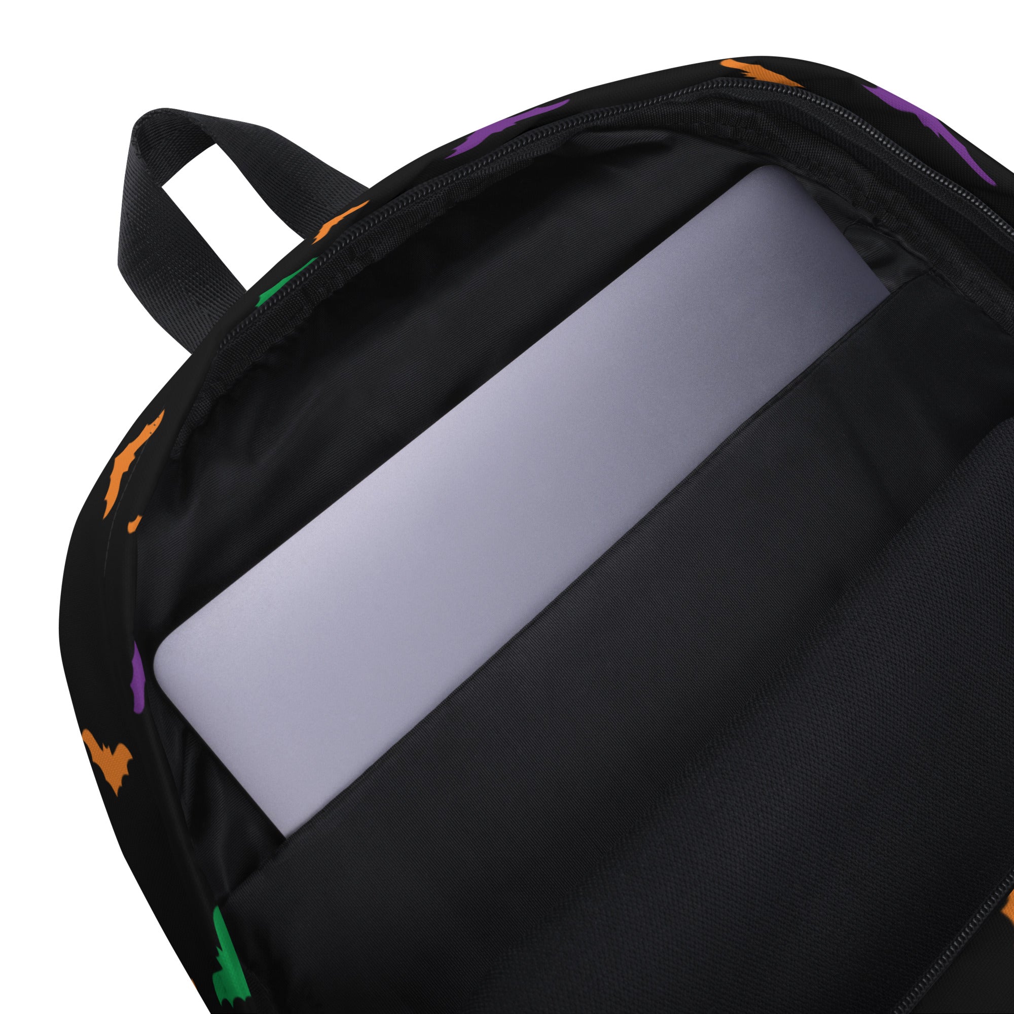 Kids Colorful Halloween Bat Backpack - Water-Resistant School Bag With Adjustable Padded Straps & Breathable Mesh Back