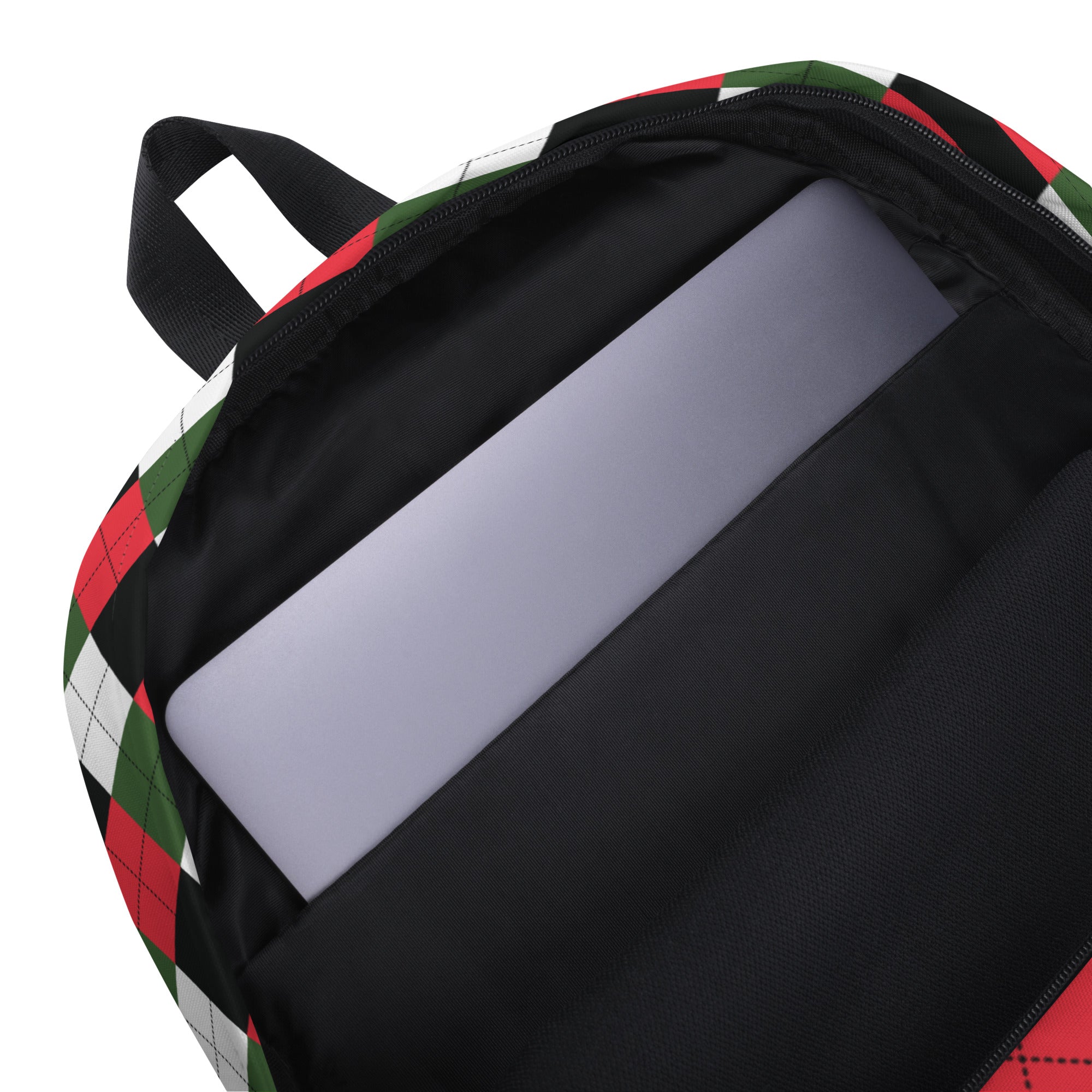 Kids Christmas Argyle Backpack - Water-Resistant School Bag With Adjustable Padded Straps & Breathable Mesh Back