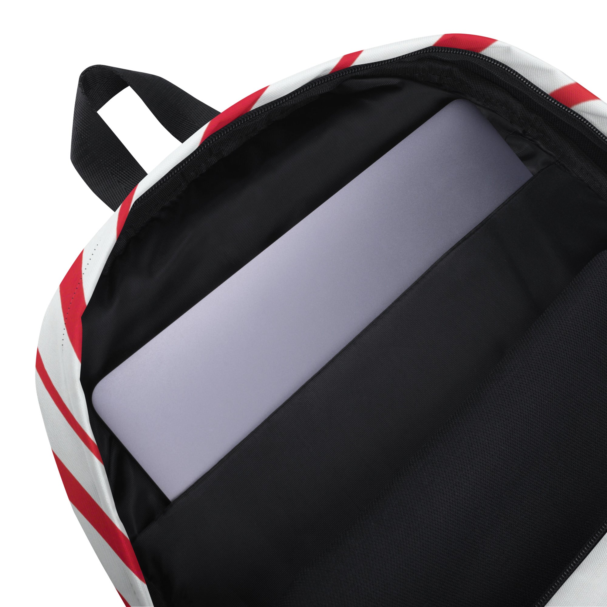 Kids Candy Cane Stripe Backpack - Water-Resistant School Bag With Adjustable Padded Straps & Breathable Mesh Back