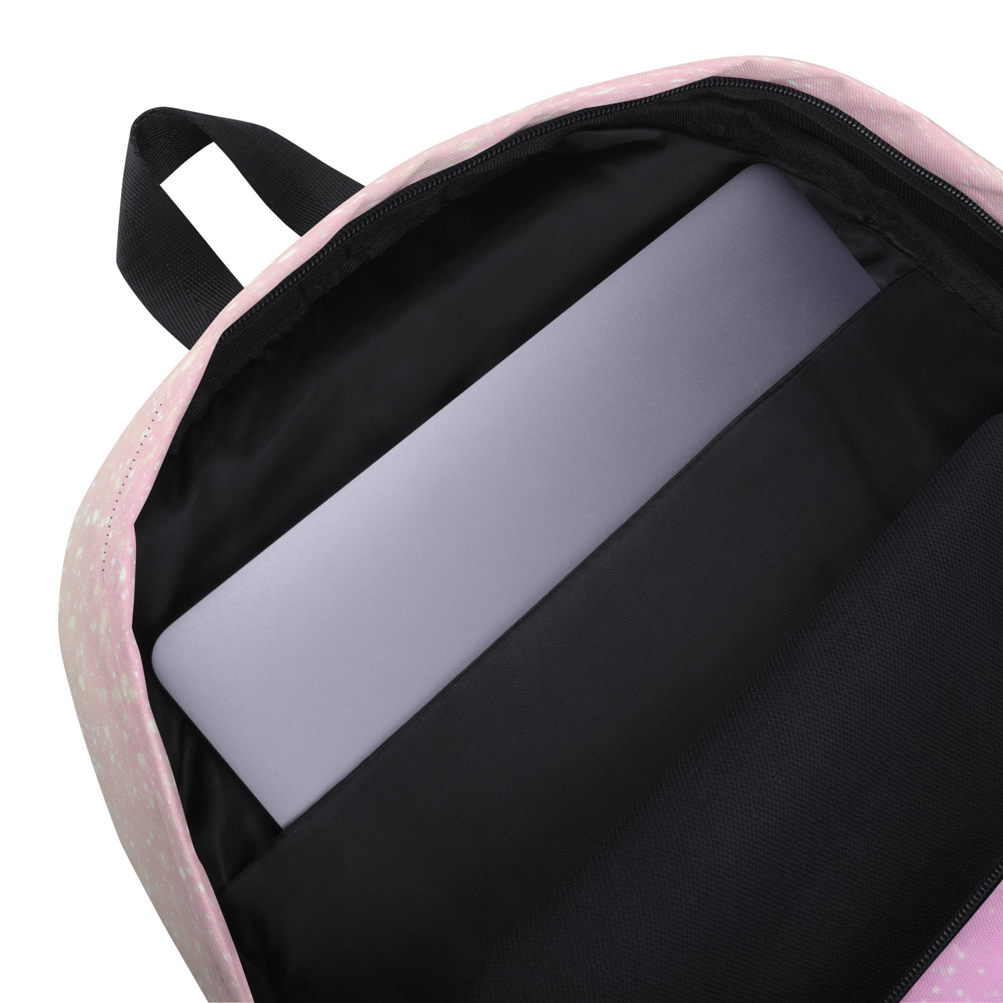 Girls Faux Sparkle Effect Rainbow Backpack - Water-Resistant School Bag With Adjustable Padded Straps & Breathable Mesh Back