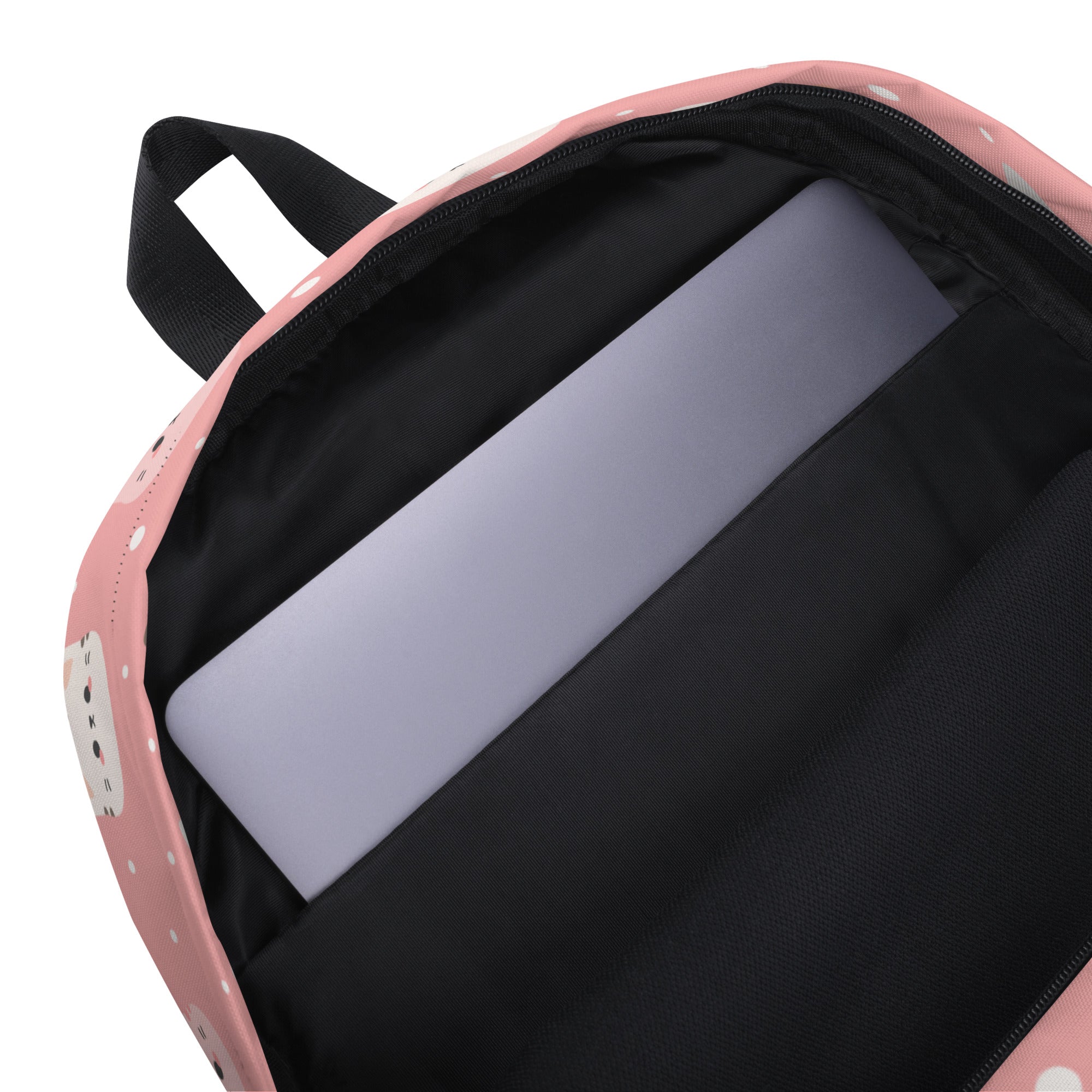 Girls Pink Cat Backpack - Water-Resistant School Bag With Adjustable Padded Straps & Breathable Mesh Back