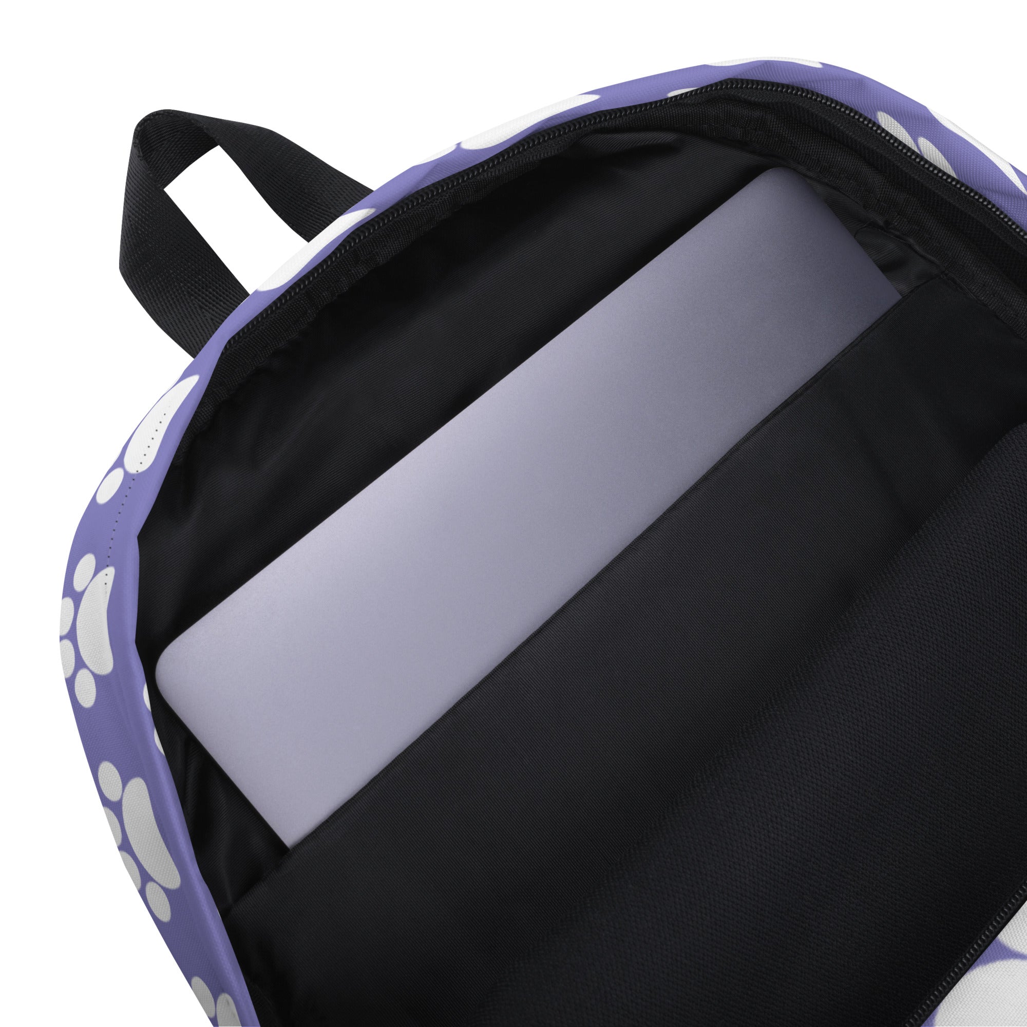 Girls Light Purple Print Backpack - Water-Resistant School Bag With Adjustable Padded Straps & Breathable Mesh Back