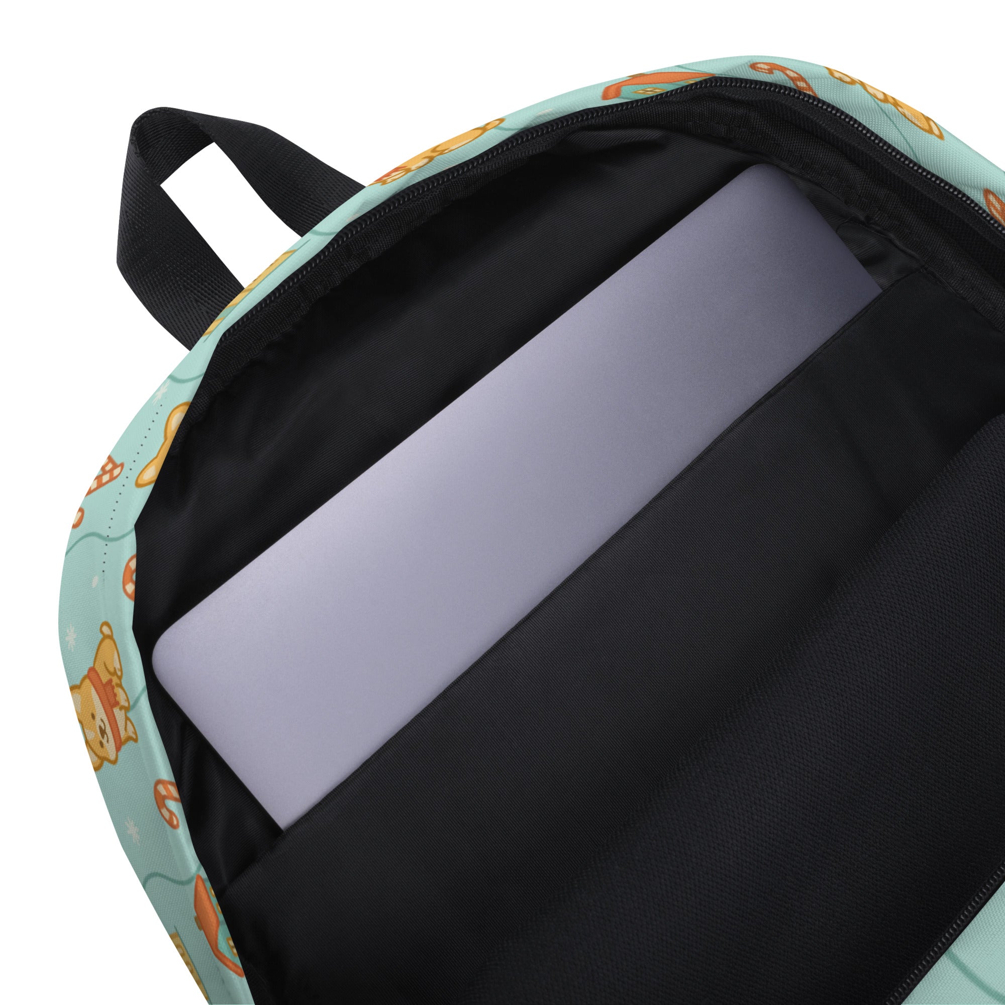 Kids Corgi Winter Winderland Backpack - Water-Resistant School Bag With Adjustable Padded Straps & Breathable Mesh Back