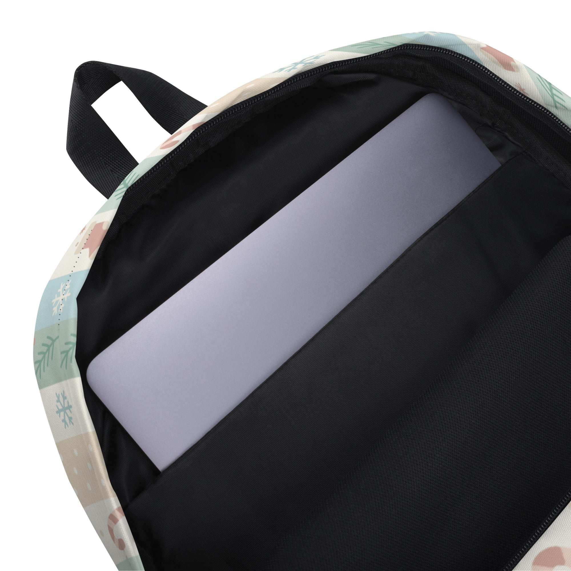 Kids Christmas Stripe Backpack - Water-Resistant School Bag With Adjustable Padded Straps & Breathable Mesh Back