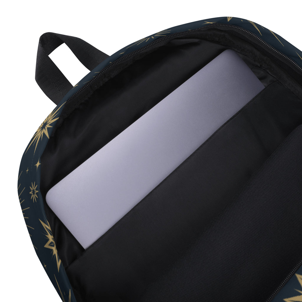 Kids Celestial Sun and Moon Backpack - Water-Resistant School Bag With Adjustable Padded Straps & Breathable Mesh Back