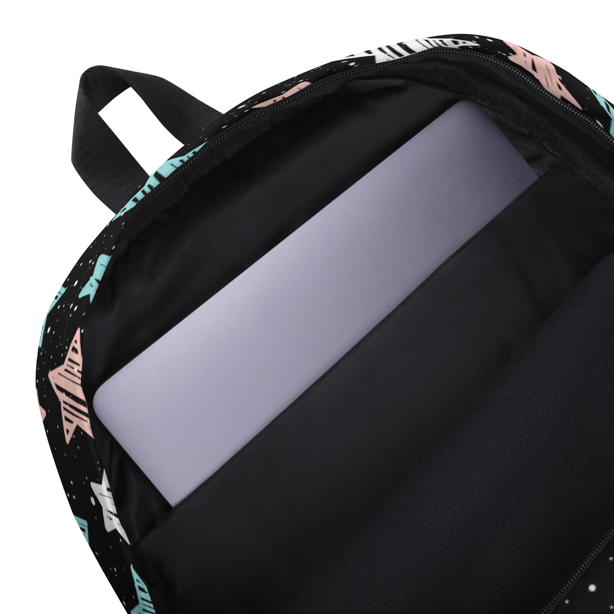Girls Doodle Star Backpack - Water-Resistant School Bag With Adjustable Padded Straps & Breathable Mesh Back
