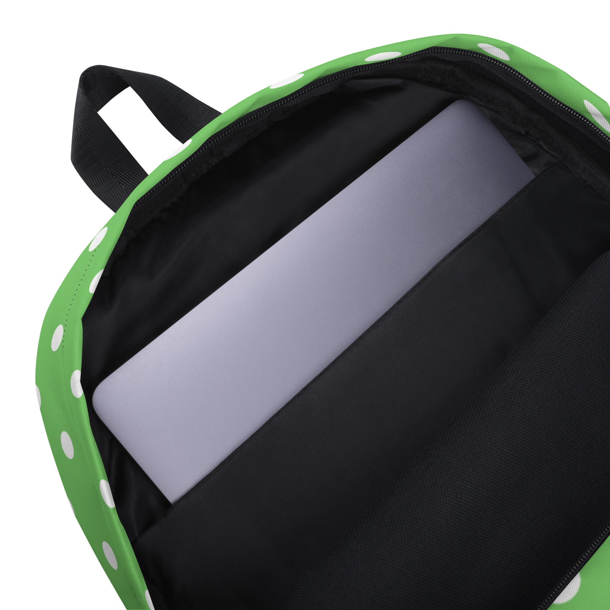 Kids Green Polka Dot Backpack - Water-Resistant School Bag With Adjustable Padded Straps & Breathable Mesh Back