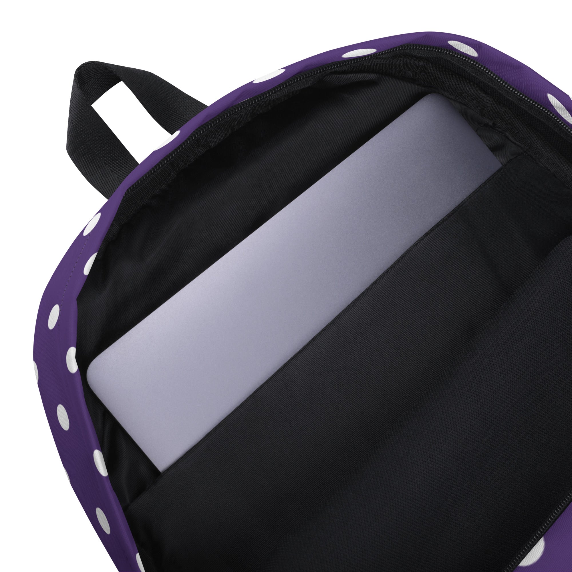 Girls Purple Polka Dot Backpack - Water-Resistant School Bag With Adjustable Padded Straps & Breathable Mesh Back