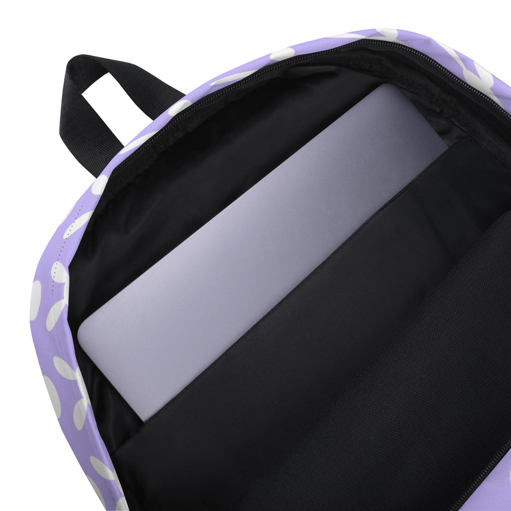 Girls Purple Bunny Backpack - Water-Resistant School Bag With Adjustable Padded Straps & Breathable Mesh Back