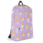 Girls Purple Corgi Dog Backpack