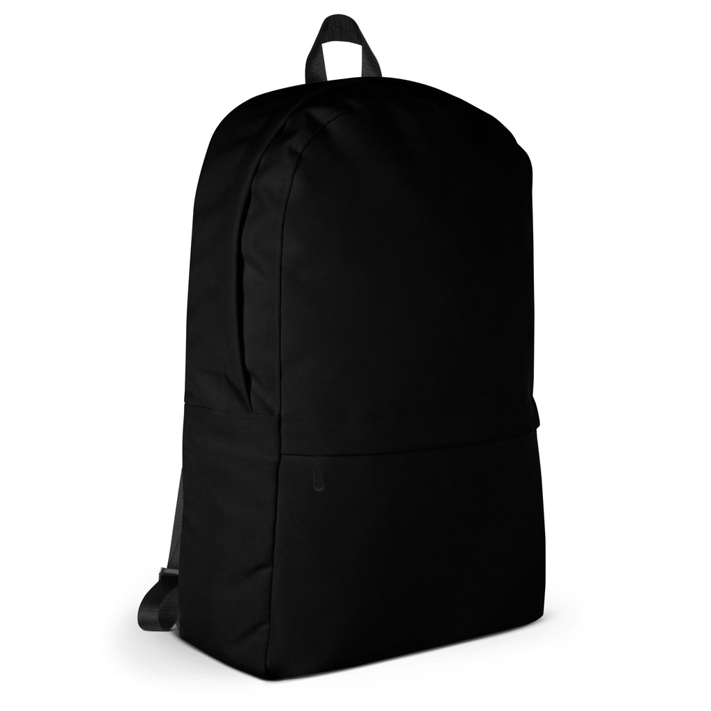 Kids black backpack with sleek minimalist design made of durable fabric for everyday use