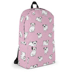 Girls Pink Pug Backpack