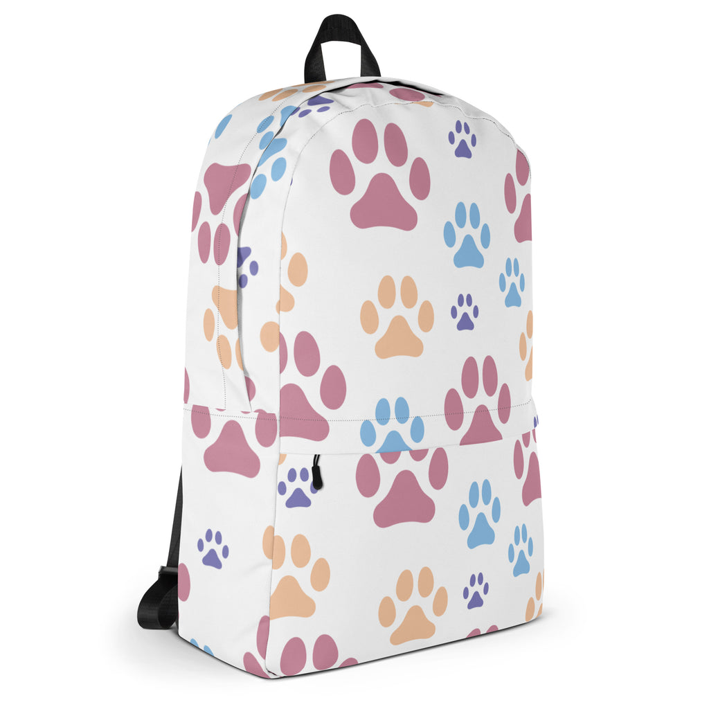 Kids Colorful Paw Print Backpack