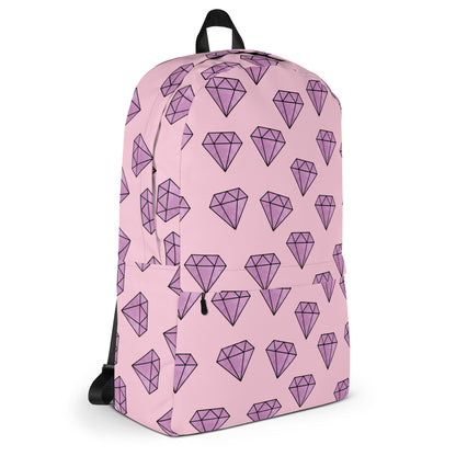 Girls Purple Diamonds Backpack