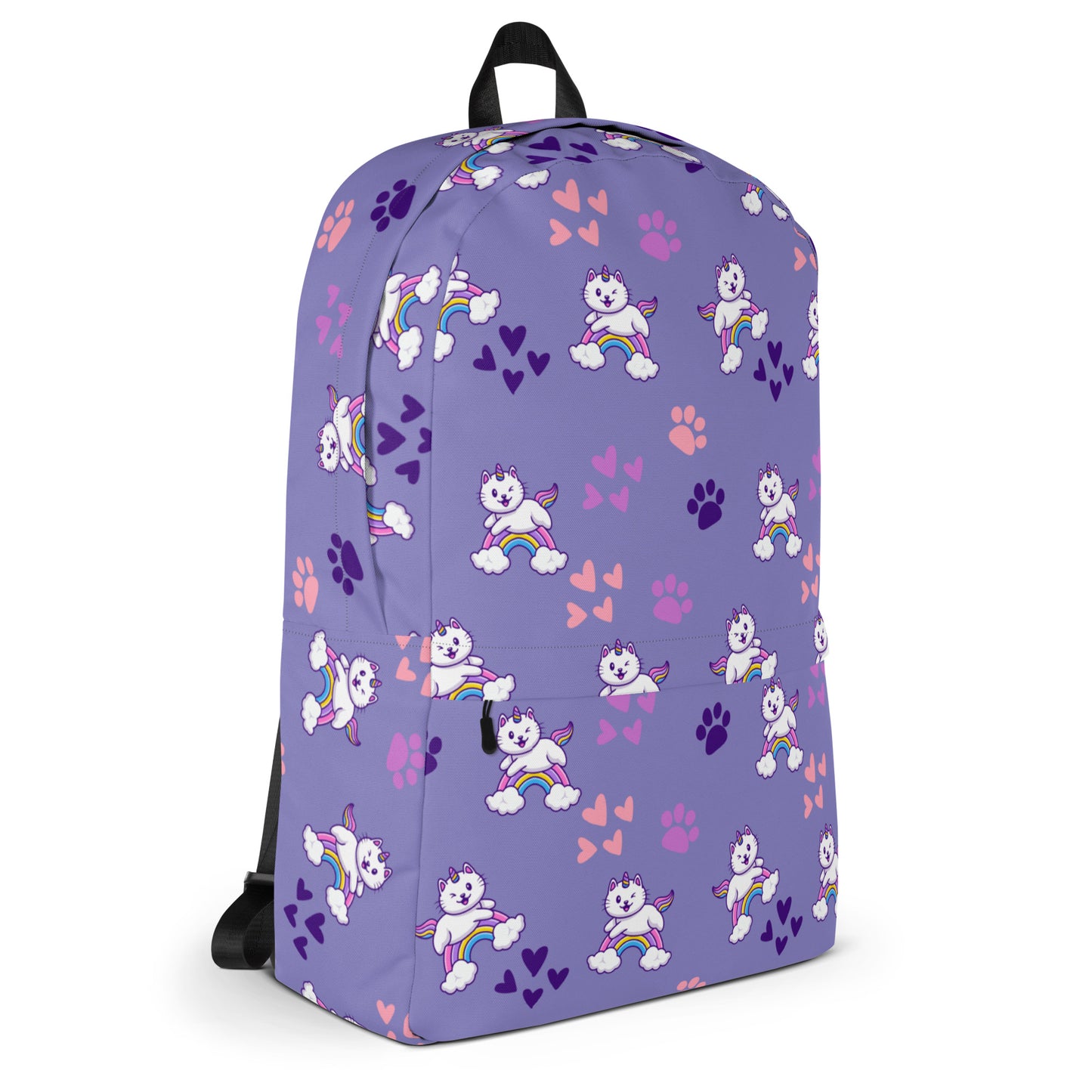 Girls Purple Rainbow Caticorn Backpack