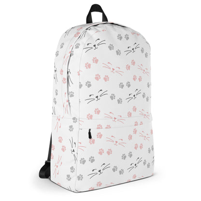 Girls Paw Print Cat Backpack