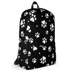 Kids Black Paw Print Backpack