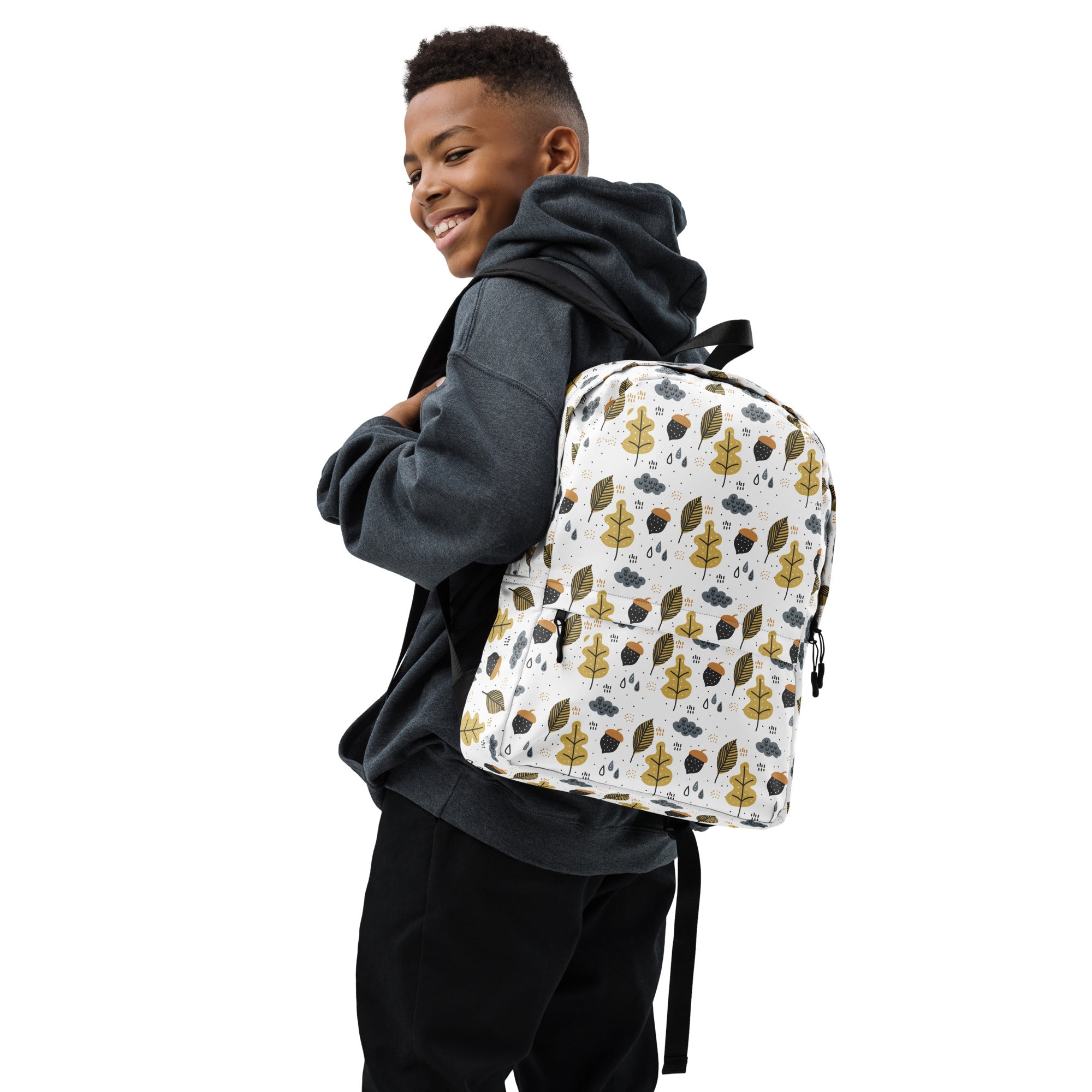 Kids Autumn Acorn Backpack - Water-Resistant School Bag With Adjustable Padded Straps & Breathable Mesh Back