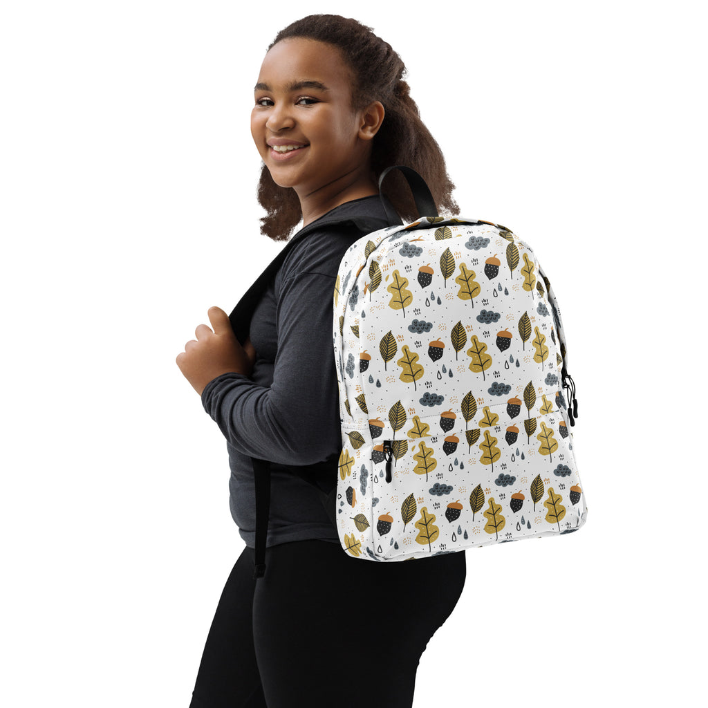 Kids Autumn Acorn Backpack - Water-Resistant School Bag With Adjustable Padded Straps & Breathable Mesh Back