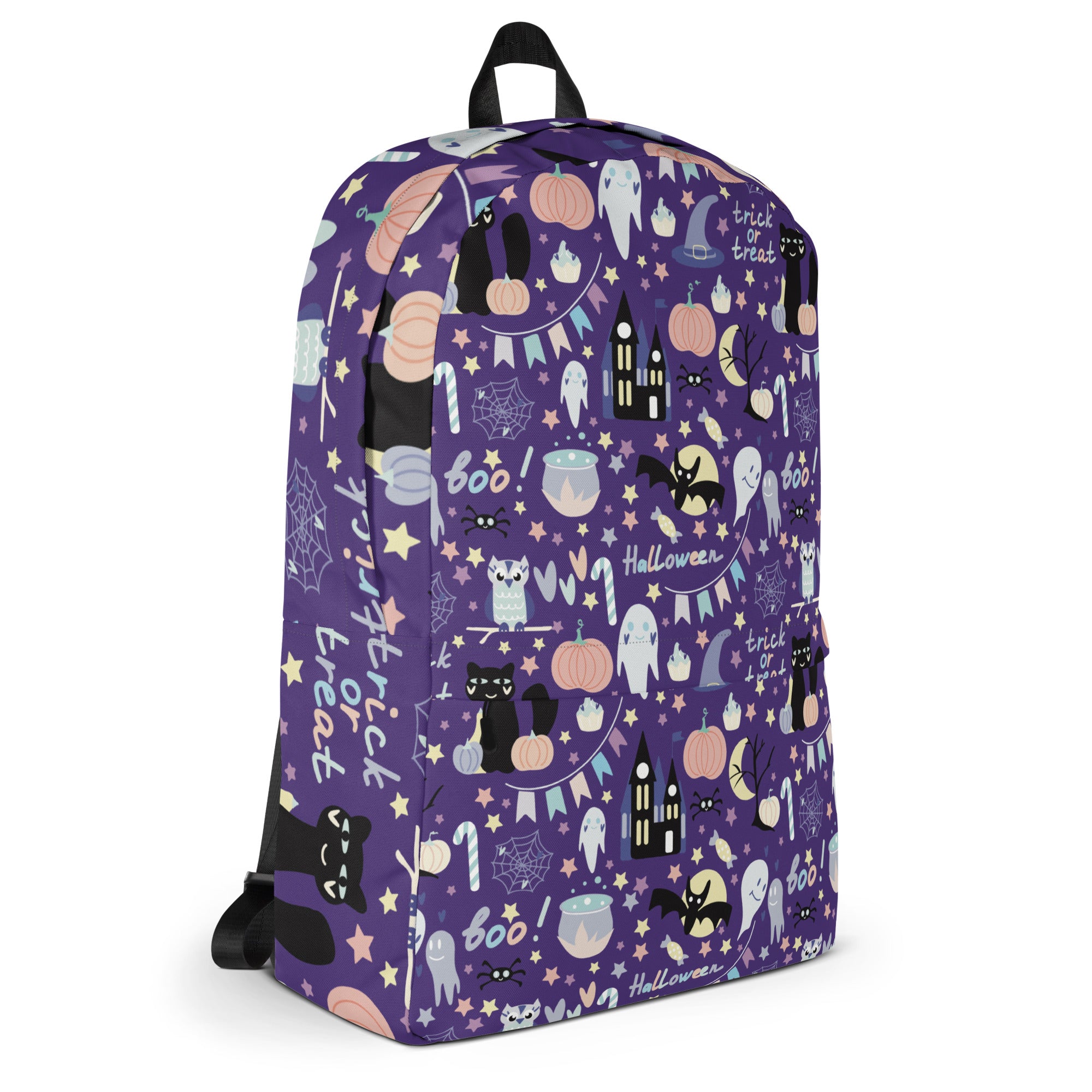 Kids Spooky Halloween Backpack - Water-Resistant School Bag With Adjustable Padded Straps & Breathable Mesh Back