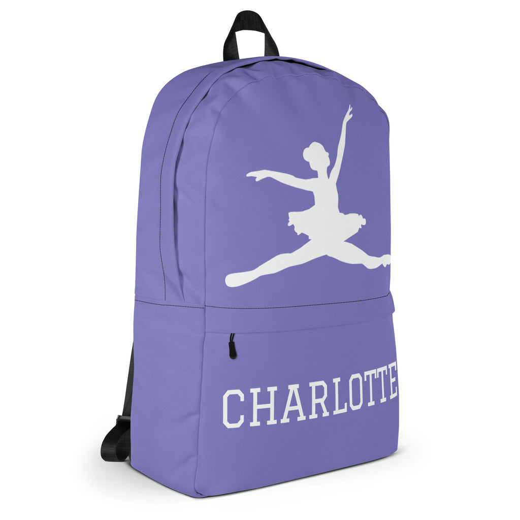 Girls Custom Ballerina Backpack - Water-Resistant School Bag With Adjustable Padded Straps & Breathable Mesh Back