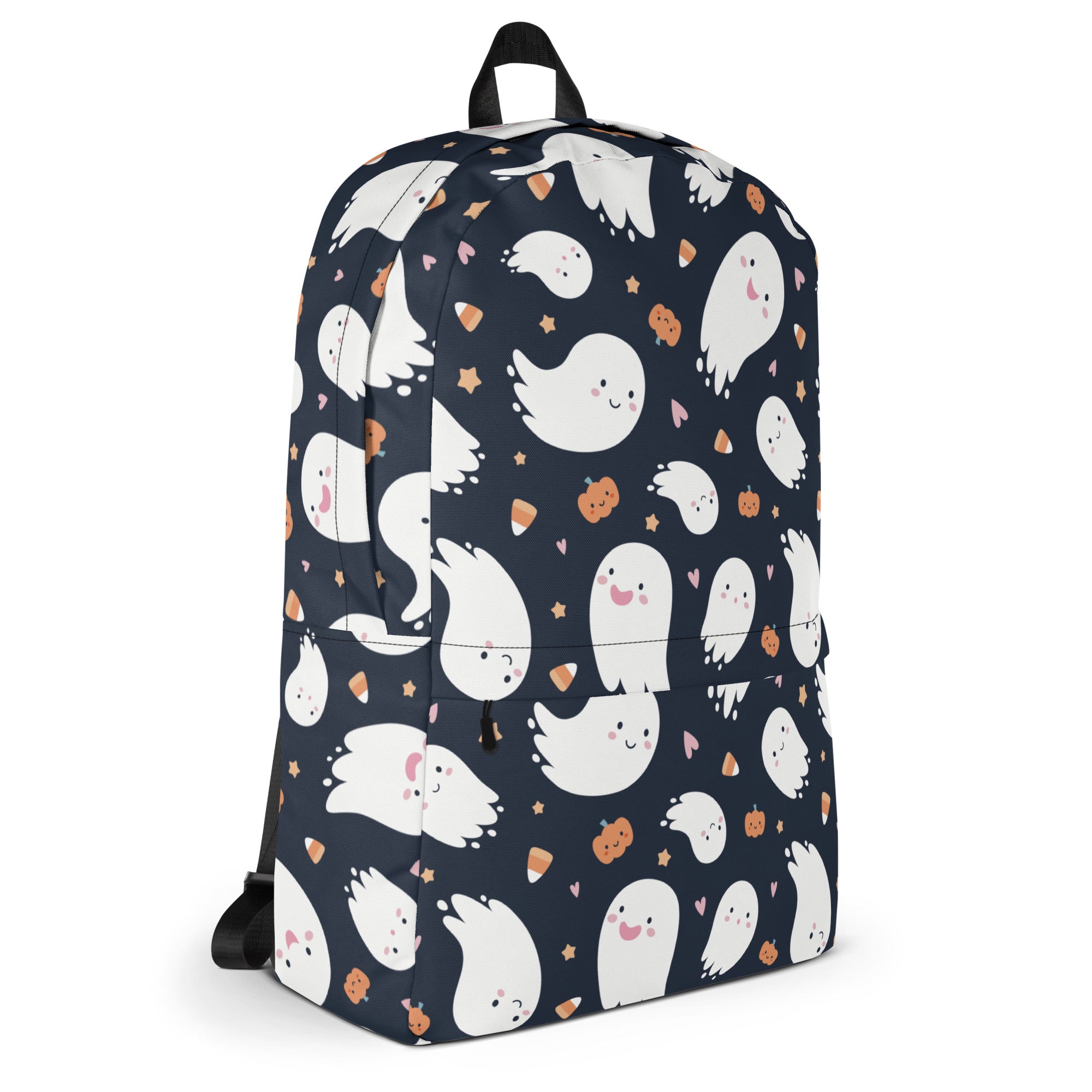 Kids Ghost Halloween Backpack - Water-Resistant School Bag With Adjustable Padded Straps & Breathable Mesh Back