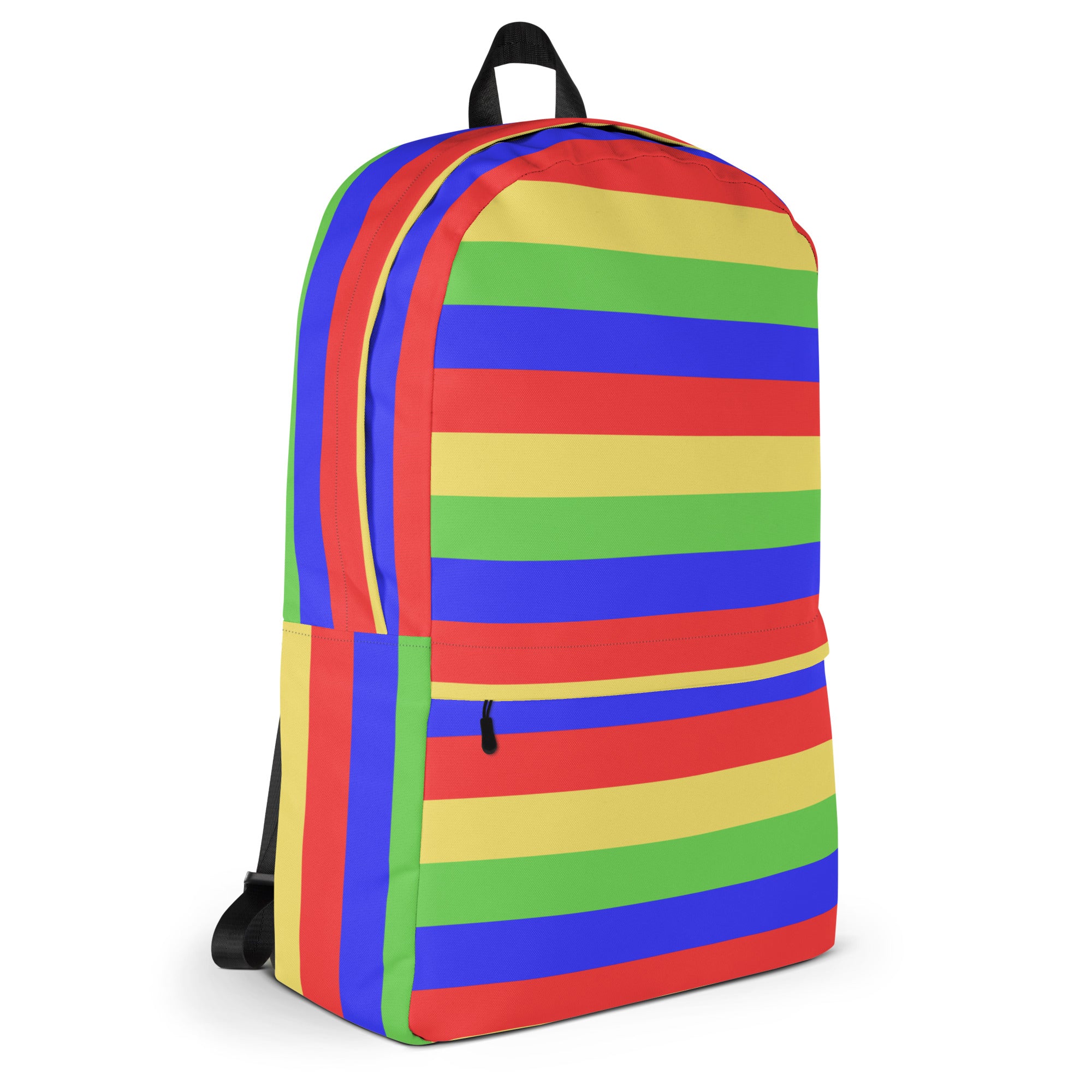 Kids Colorful Striped Backpack - Water-Resistant School Bag With Adjustable Padded Straps & Breathable Mesh Back