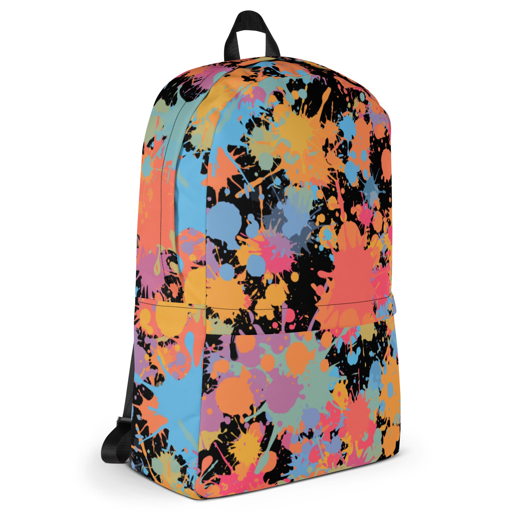 Kids Paint Splatter Backpack - Water-Resistant School Bag With Adjustable Padded Straps & Breathable Mesh Back