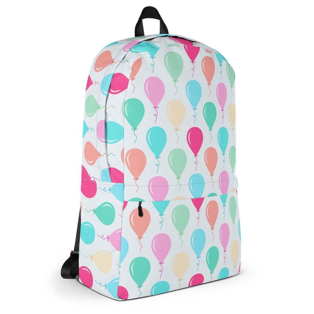 Kids Colorful Balloons Backpack - Water-Resistant School Bag With Adjustable Padded Straps & Breathable Mesh Back