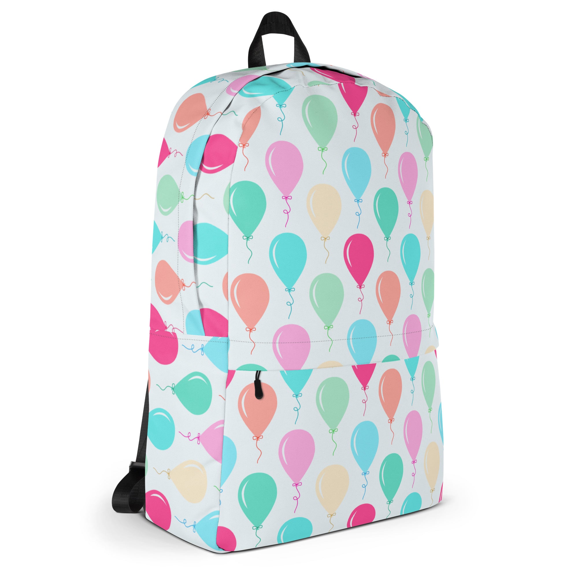Kids Colorful Balloons Backpack - Water-Resistant School Bag With Adjustable Padded Straps & Breathable Mesh Back