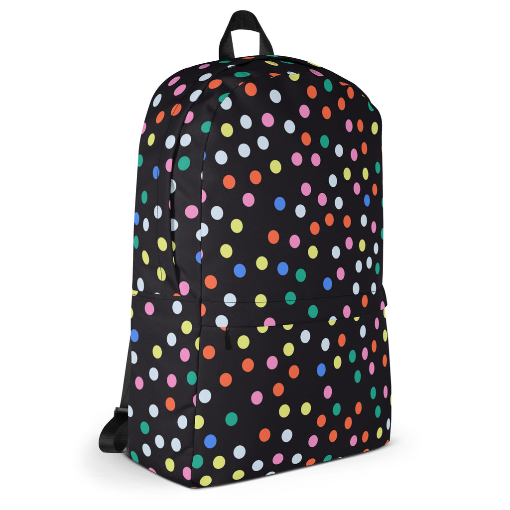 Kids Colorful Dots Backpack - Water-Resistant School Bag With Adjustable Padded Straps & Breathable Mesh Back