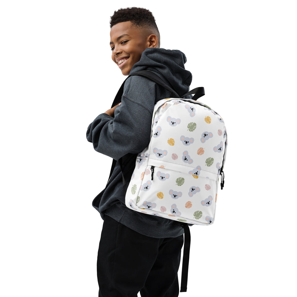 Kids Koala Backpack - Water-Resistant School Bag With Adjustable Padded Straps & Breathable Mesh Back