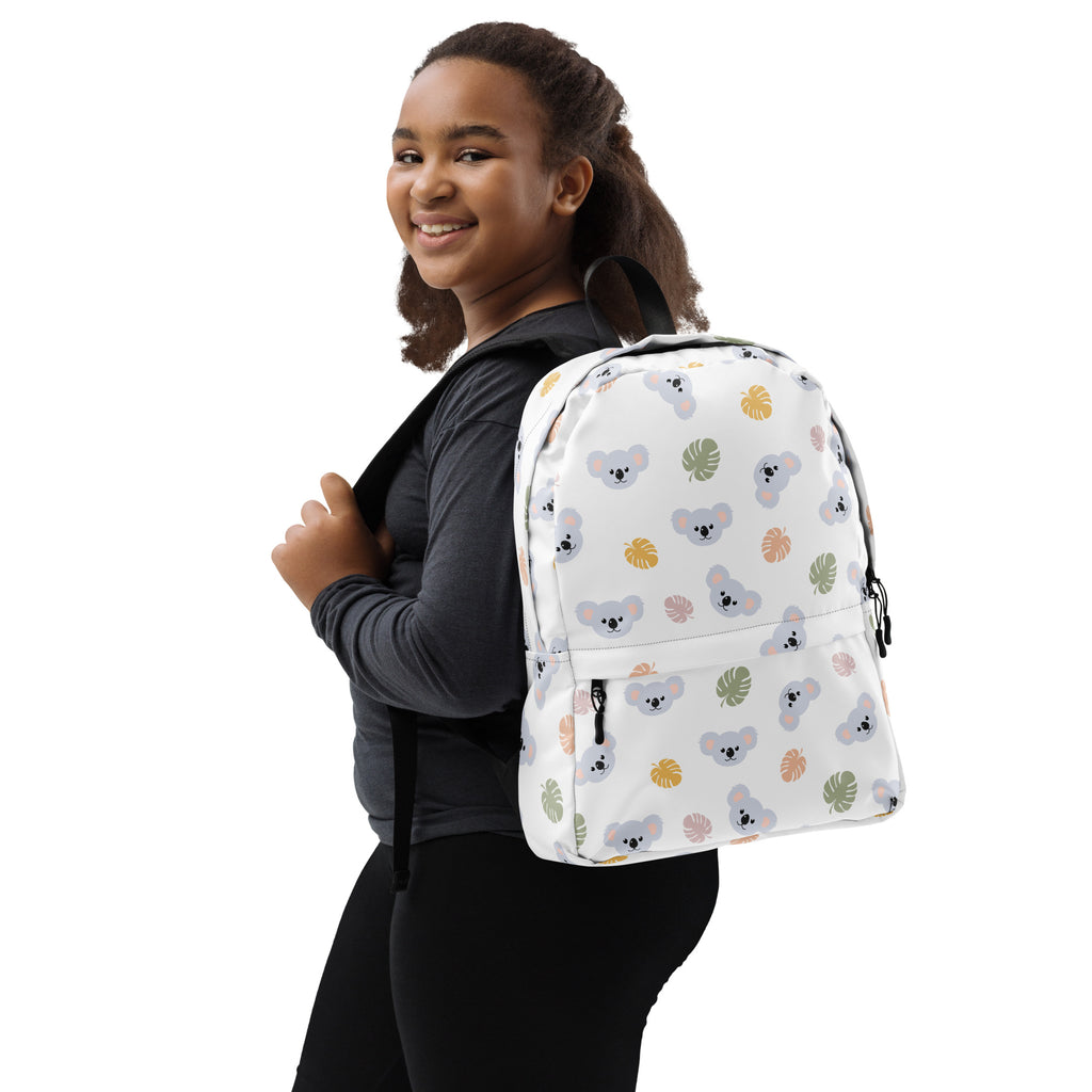 Kids Koala Backpack - Water-Resistant School Bag With Adjustable Padded Straps & Breathable Mesh Back