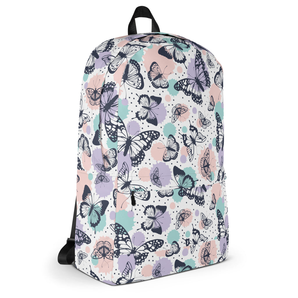 Girls Butterfly Backpack - Water-Resistant School Bag With Adjustable Padded Straps & Breathable Mesh Back