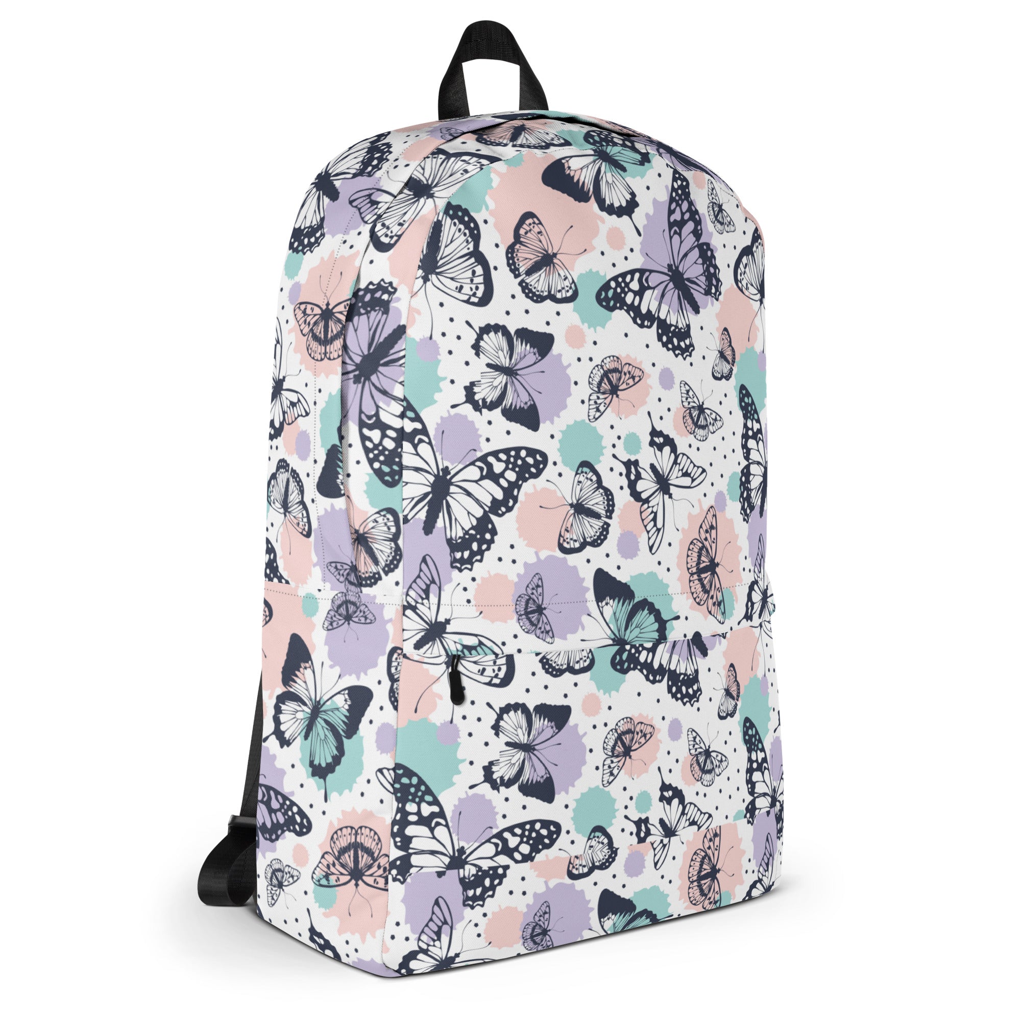 Girls Butterfly Backpack - Water-Resistant School Bag With Adjustable Padded Straps & Breathable Mesh Back