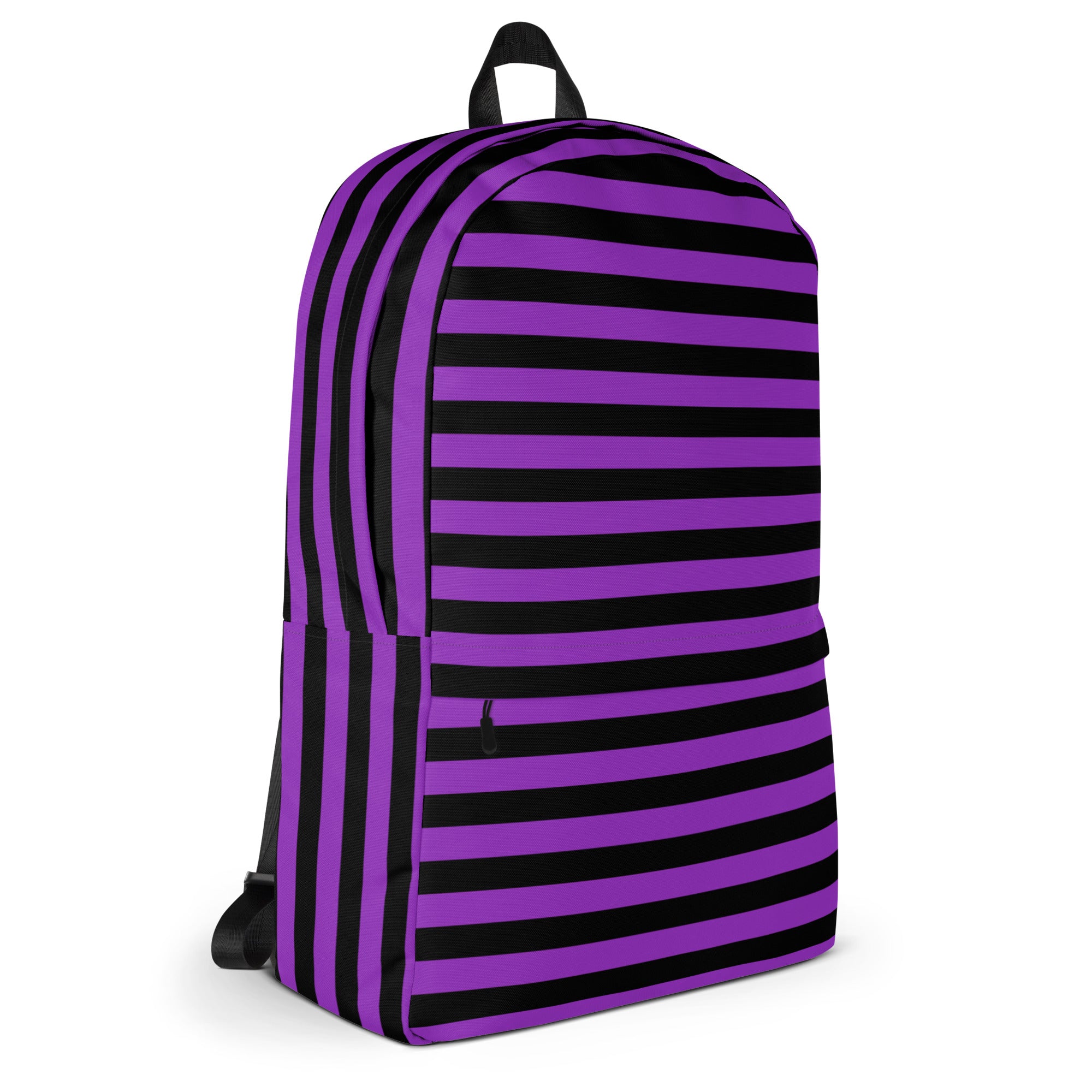 Kids Purple and Black Halloween Backpack - Water-Resistant School Bag With Adjustable Padded Straps & Breathable Mesh Back