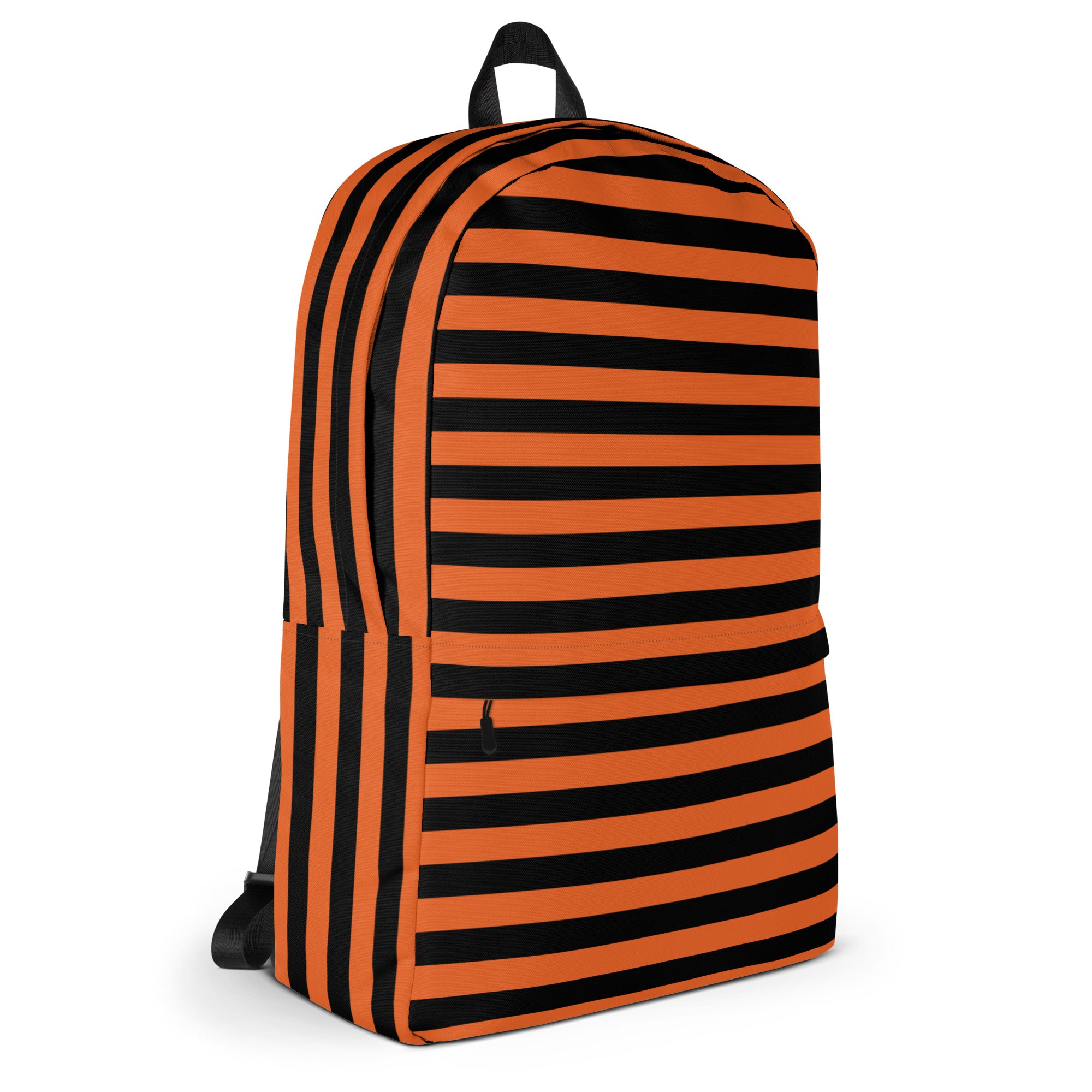 Kids Orange and Black Halloween Backpack - Water-Resistant School Bag With Adjustable Padded Straps & Breathable Mesh Back