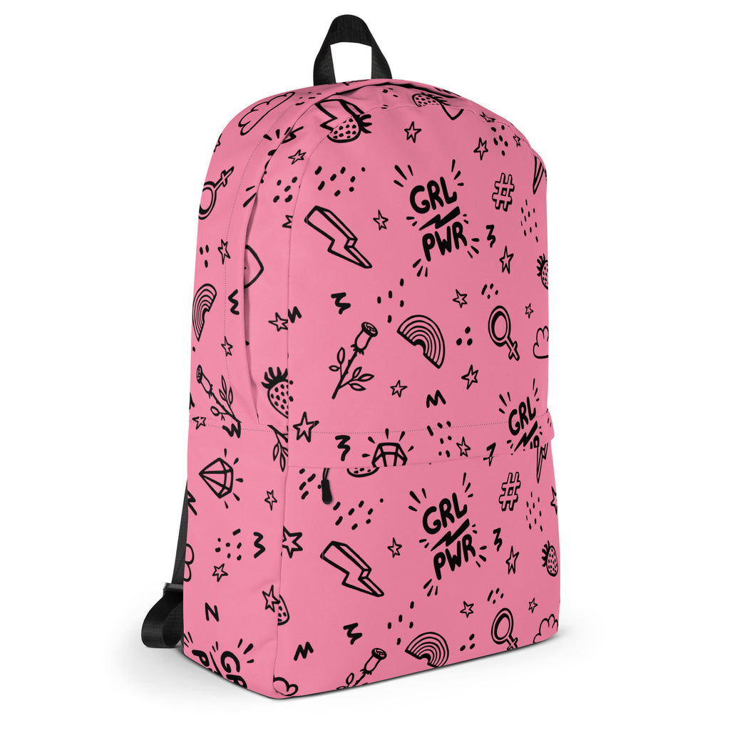 Girl Power Kids Backpack - Water-Resistant School Bag With Adjustable Padded Straps & Breathable Mesh Back