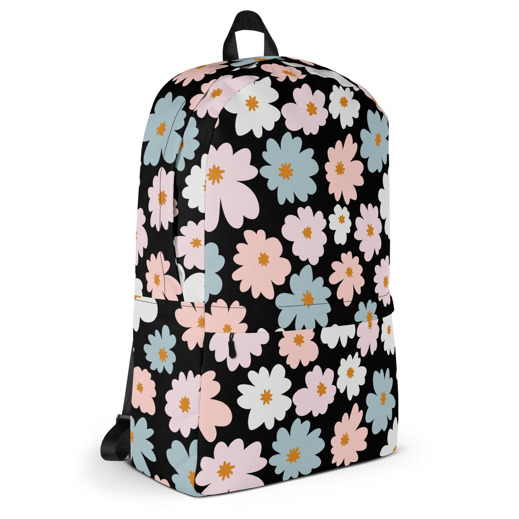 Girls Retro Floral Backpack - Water-Resistant School Bag With Adjustable Padded Straps & Breathable Mesh Back