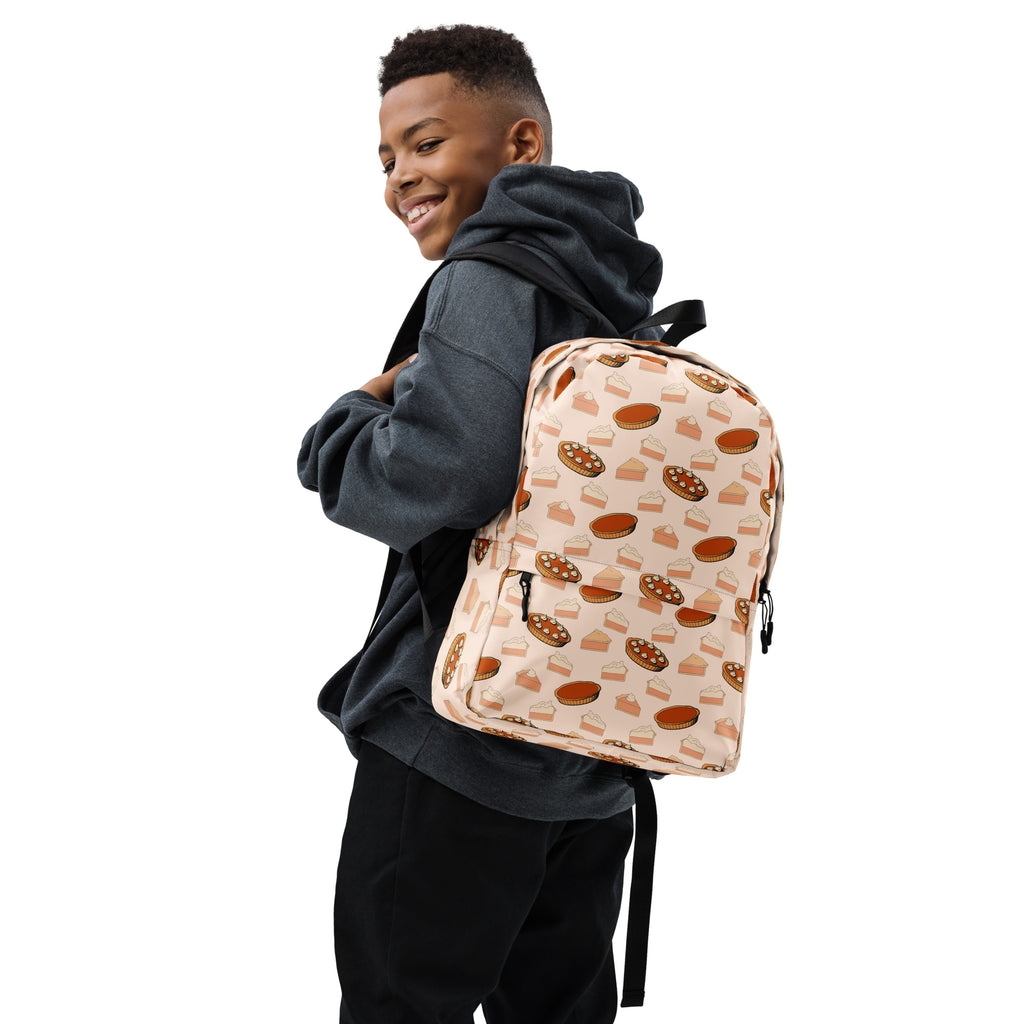 Kids Pumpkin Pie Backpack - Water-Resistant School Bag With Adjustable Padded Straps & Breathable Mesh Back