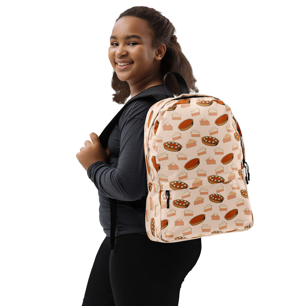 Kids Pumpkin Pie Backpack - Water-Resistant School Bag With Adjustable Padded Straps & Breathable Mesh Back