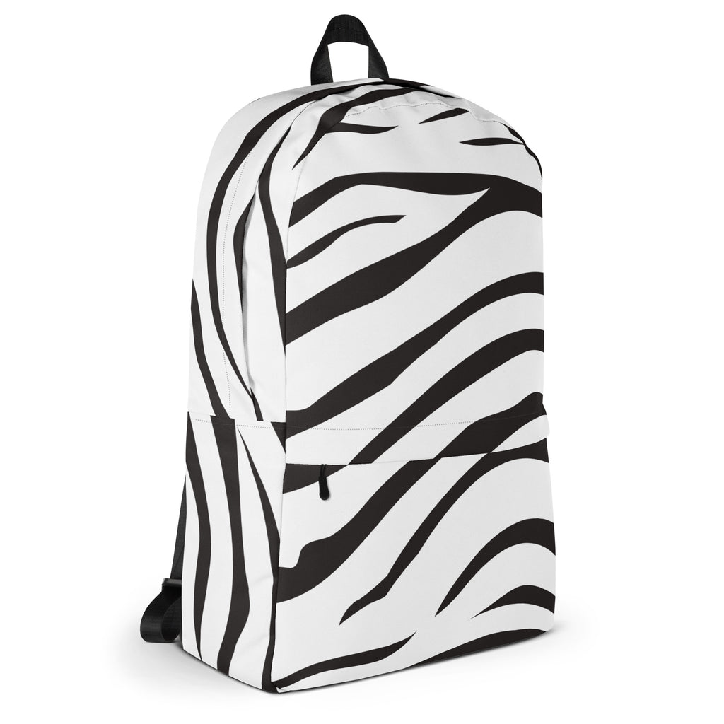 Kids Zebra Print Backpack - Water-Resistant School Bag With Adjustable Padded Straps & Breathable Mesh Back