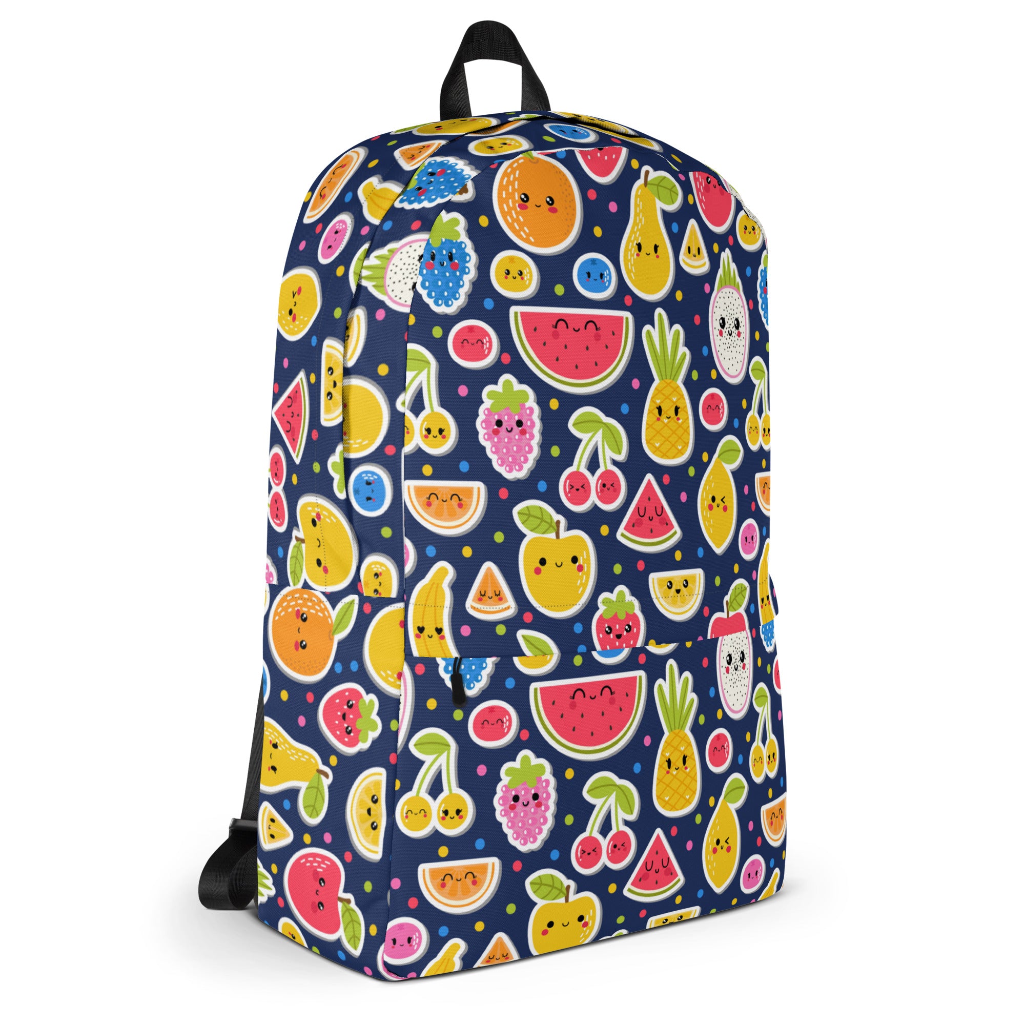 Kids Emoji Fruit Backpack - Water-Resistant School Bag With Adjustable Padded Straps & Breathable Mesh Back
