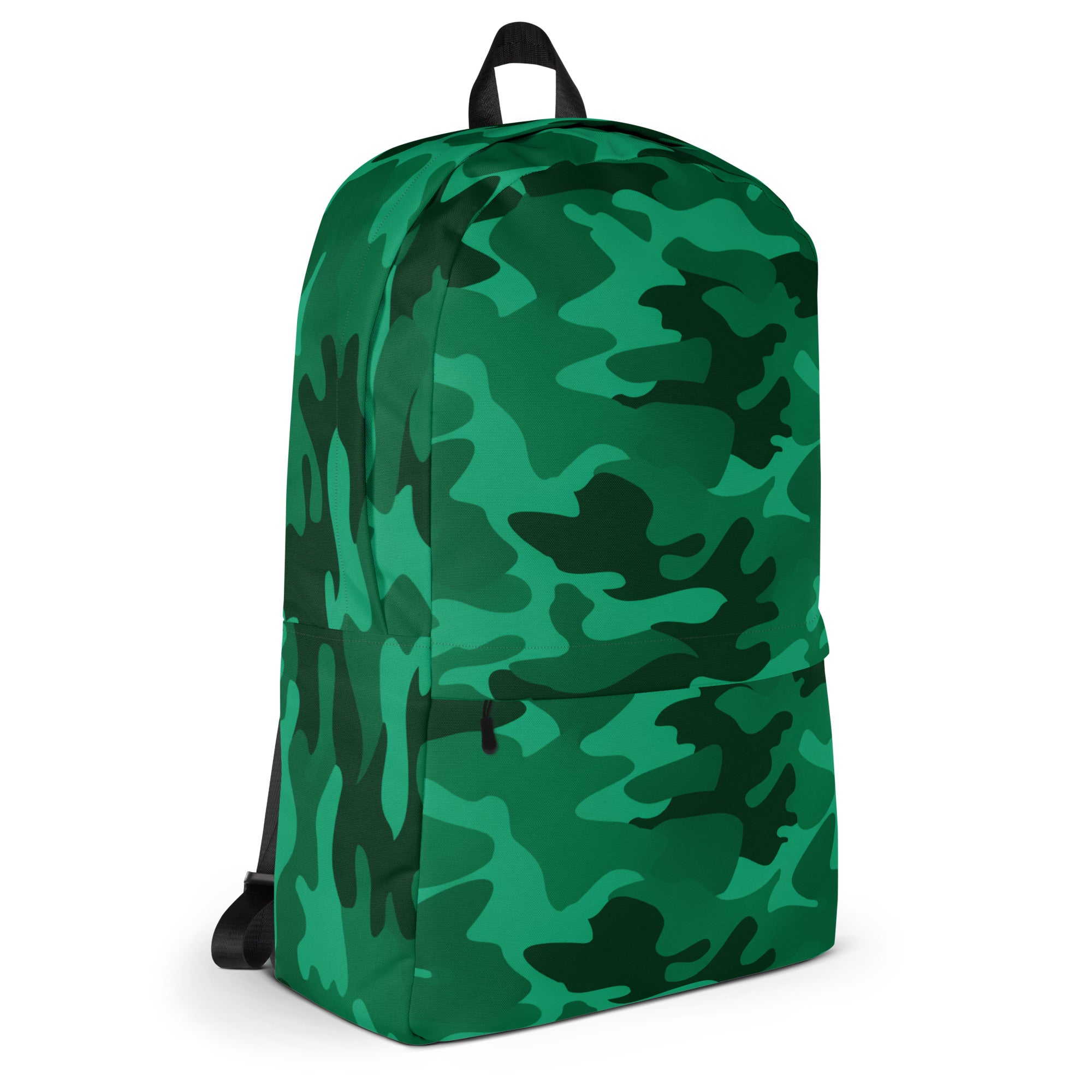Kids Green Camouflage Backpack - Water-Resistant School Bag With Adjustable Padded Straps & Breathable Mesh Back