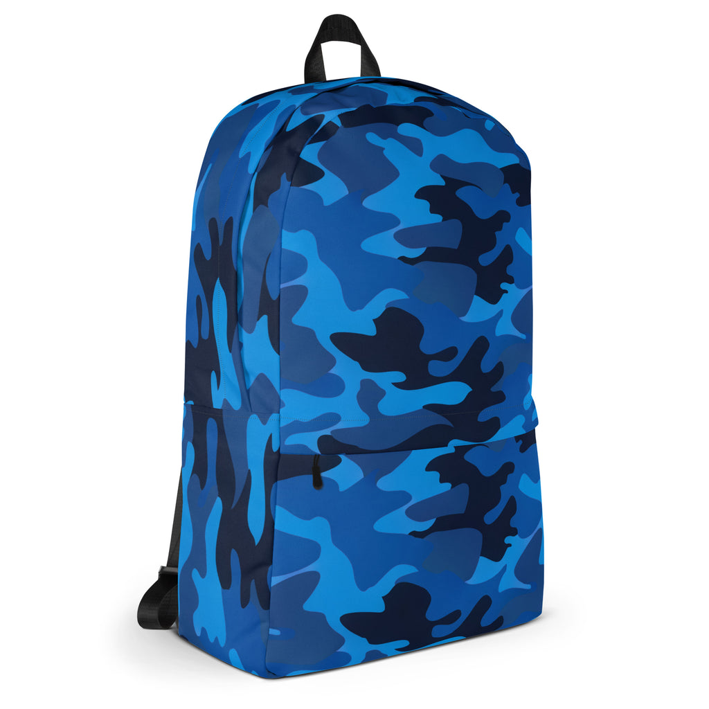 Kids Blue Camouflage Backpack - Water-Resistant School Bag With Adjustable Padded Straps & Breathable Mesh Back