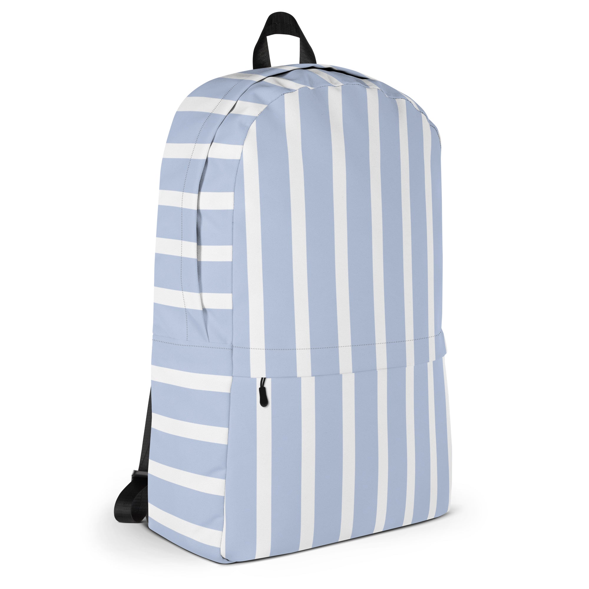Kids Blue Stripe Backpack - Water-Resistant School Bag With Adjustable Padded Straps & Breathable Mesh Back