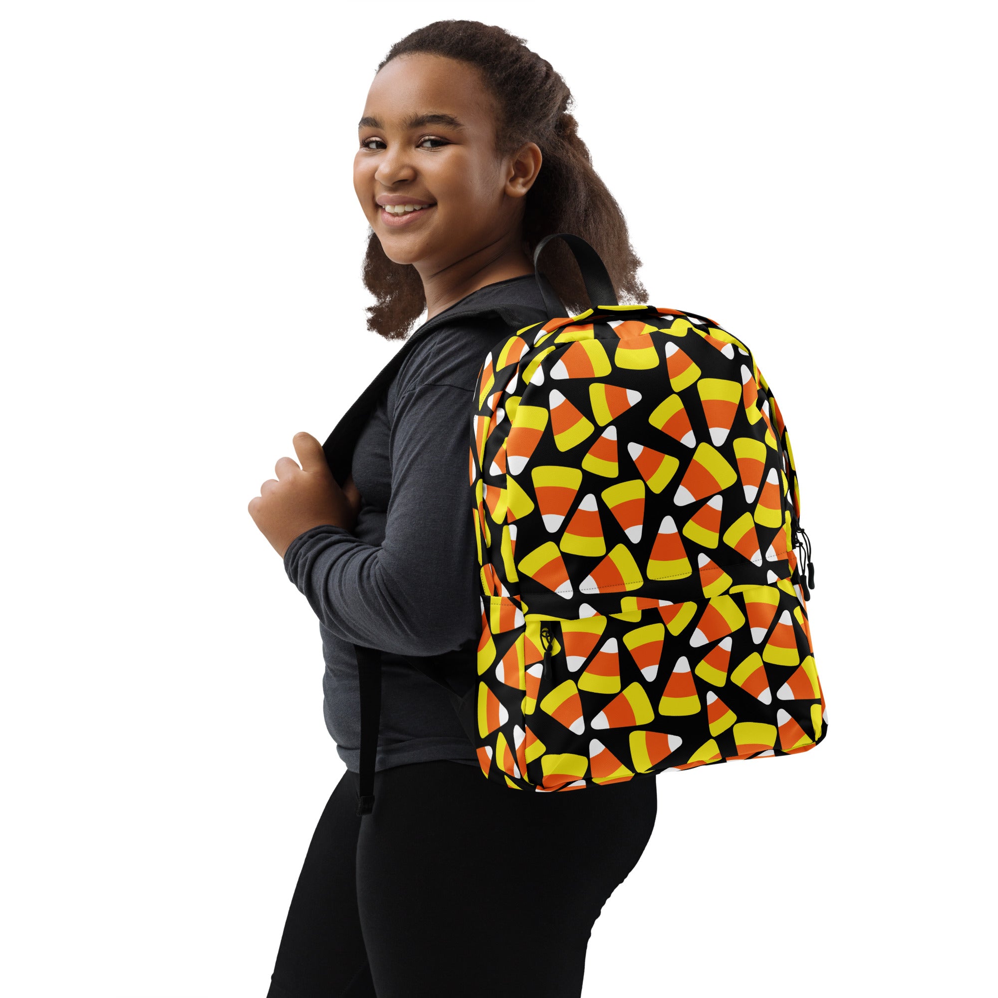 Kids Candy Corn Backpack - Water-Resistant School Bag With Adjustable Padded Straps & Breathable Mesh Back