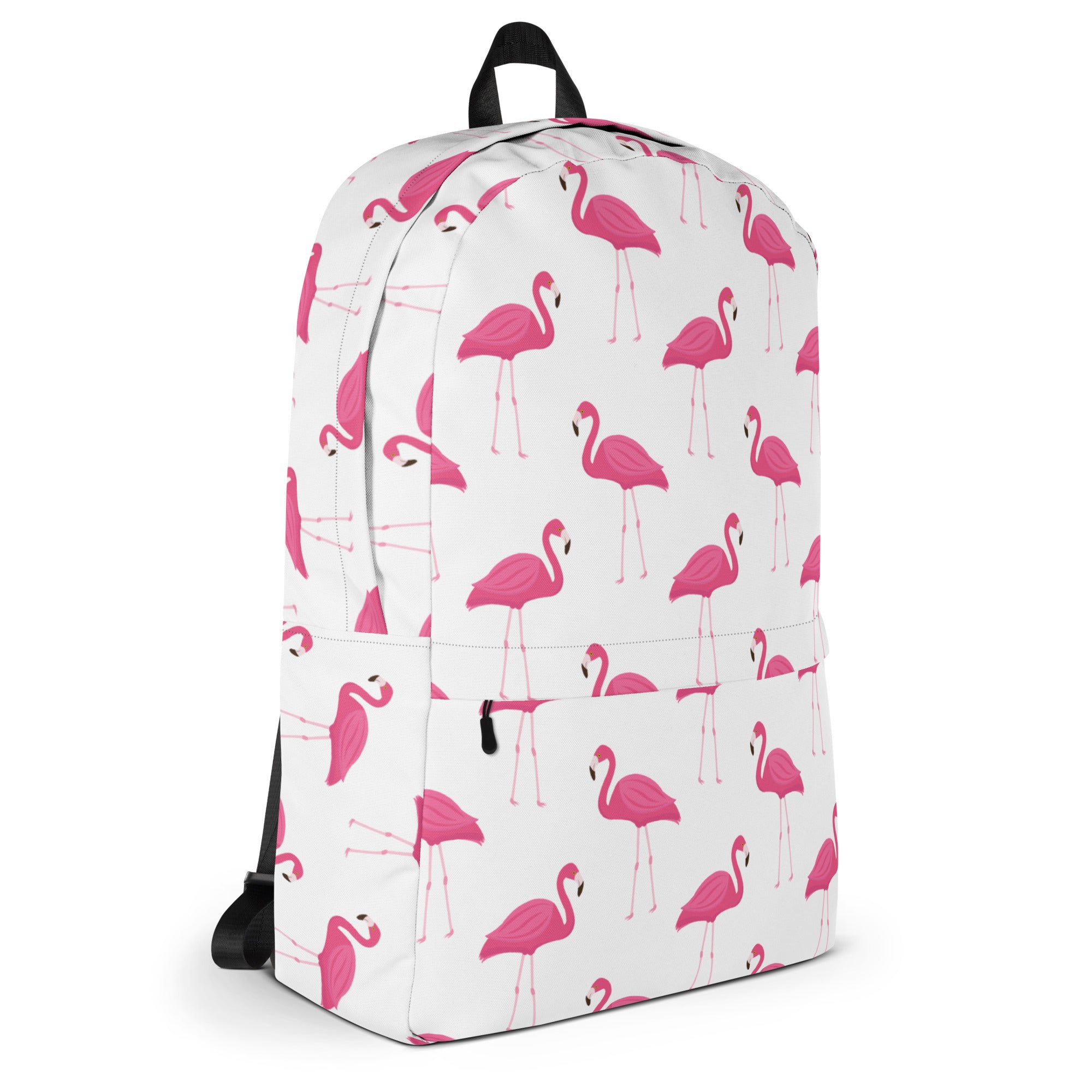 Girls Pink Flamingo Backpack - Water-Resistant School Bag With Adjustable Padded Straps & Breathable Mesh Back